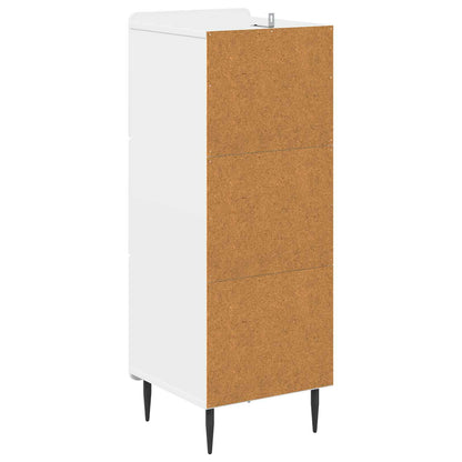 Drawer Cabinet White 33 x 34.5 x 92 cm Engineered Wood