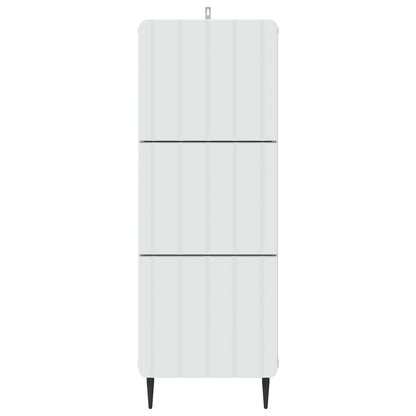 Drawer Cabinet White 33 x 34.5 x 92 cm Engineered Wood