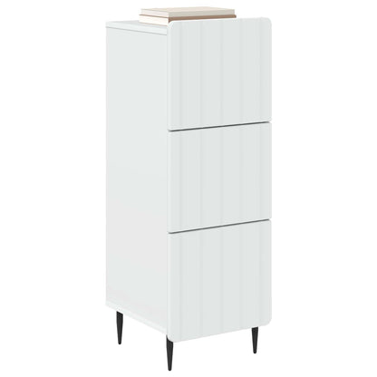Drawer Cabinet White 33 x 34.5 x 92 cm Engineered Wood