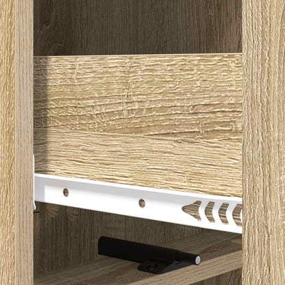 Drawer Cabinet Sonoma Oak 33 x 34.5 x 92 cm Engineered Wood
