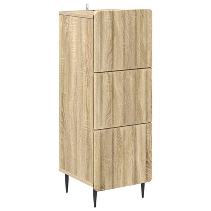 Drawer Cabinet Sonoma Oak 33 x 34.5 x 92 cm Engineered Wood
