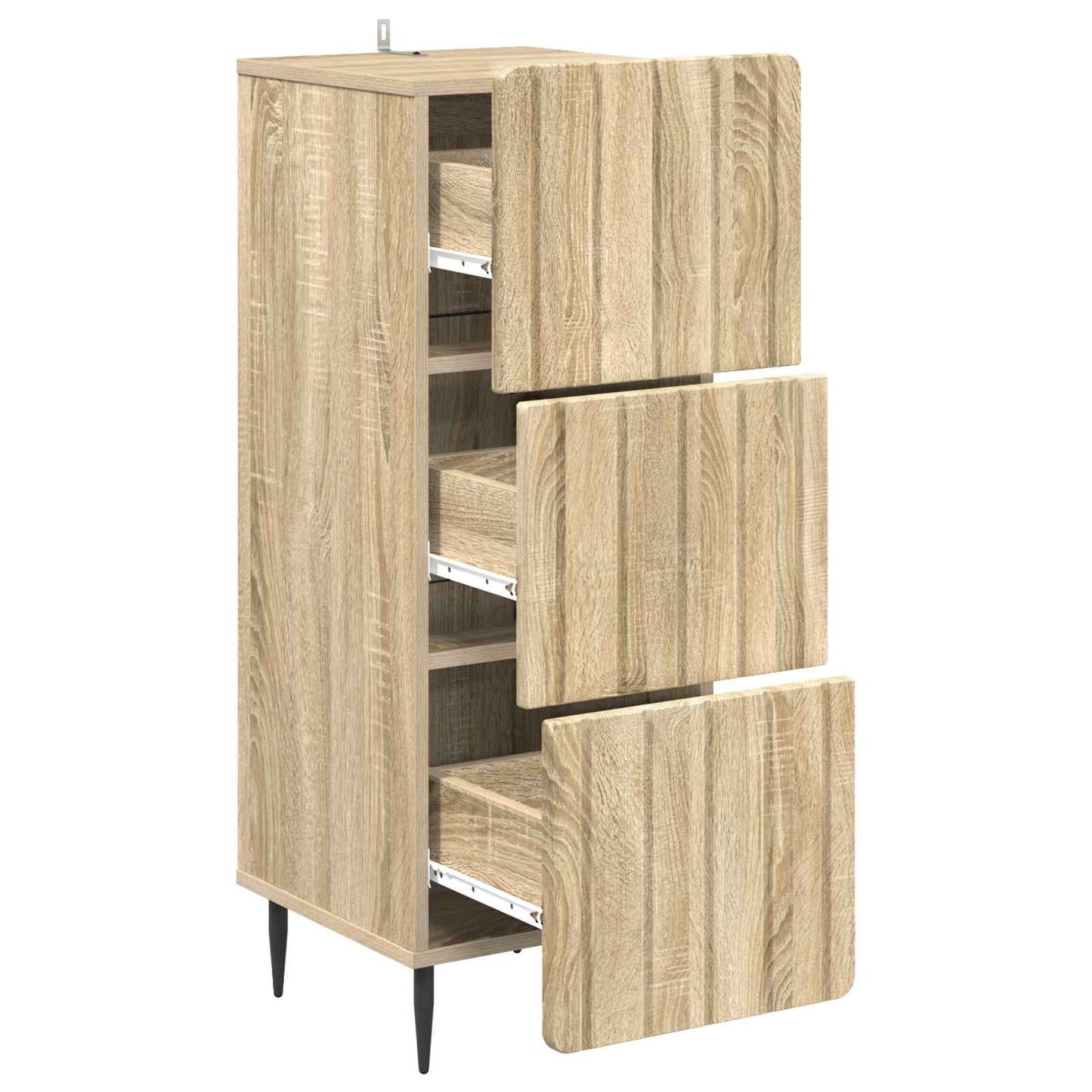 Drawer Cabinet 33 x 34.5 x 92 cm Engineered Wood Sonoma Oak