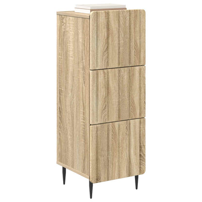 Drawer Cabinet Sonoma Oak 33 x 34.5 x 92 cm Engineered Wood