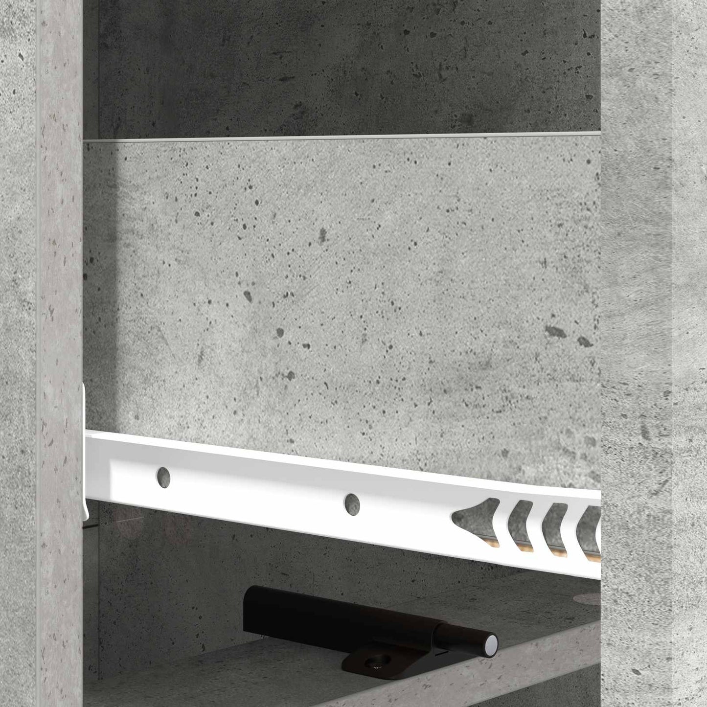 Drawer Cabinet Concrete Grey 33 x 34.5 x 92 cm Engineered Wood