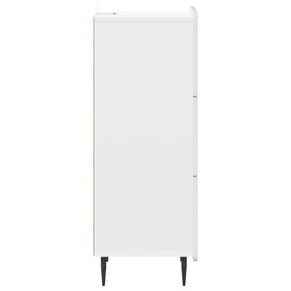 Drawer Cabinet High Gloss White 33 x 34.5 x 92 cm
