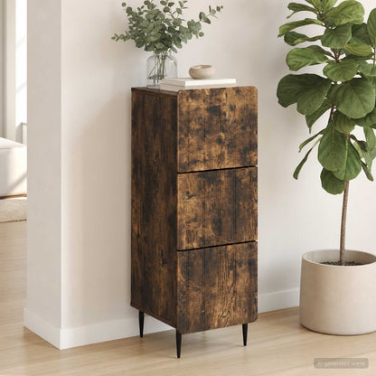 Drawer Cabinet 33 x 34.5 x 92 cm Engineered Wood Smoked Oak