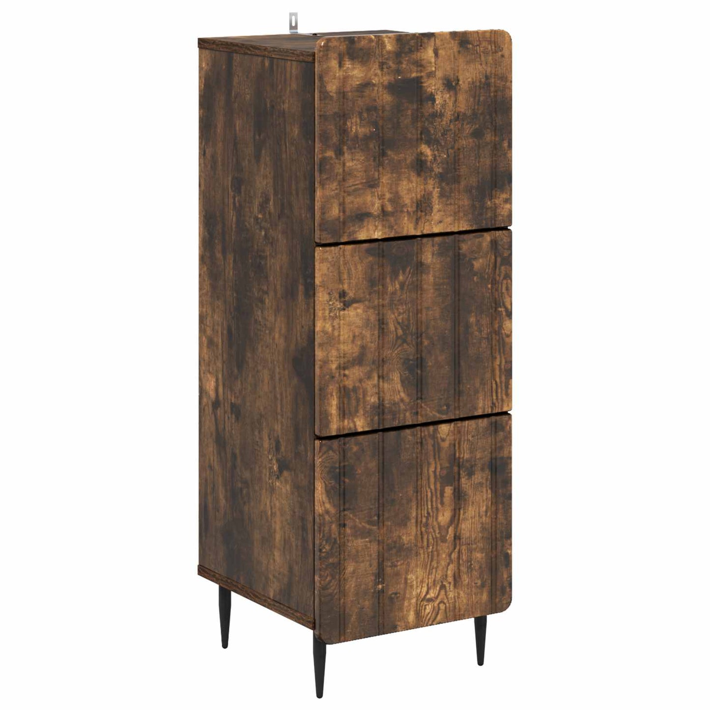 Drawer Cabinet Smoked Oak 33 x 34.5 x 92 cm Engineered Wood