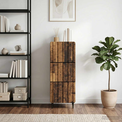 Drawer Cabinet Old Wood 33 x 34.5 x 92 cm Engineered Wood