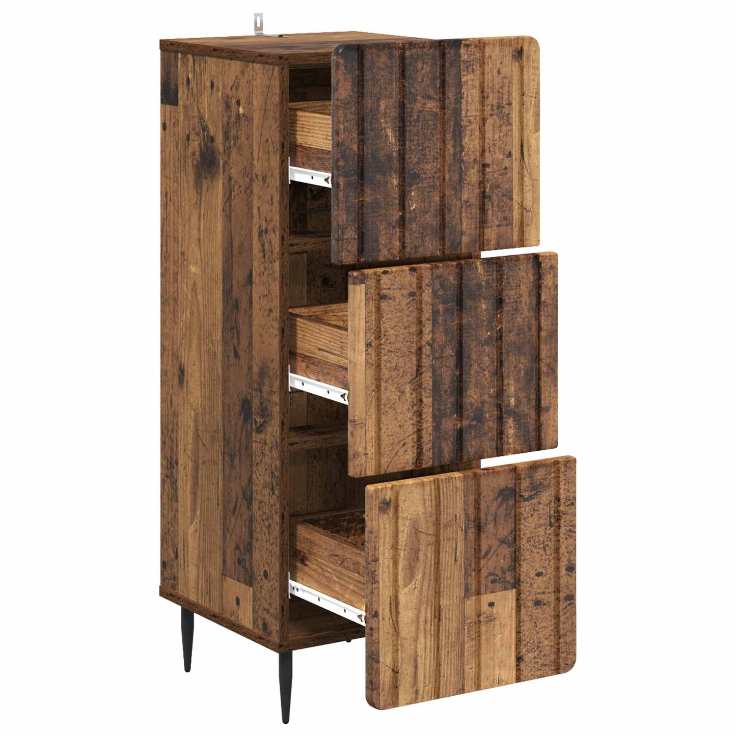 Drawer Cabinet Old Wood 33 x 34.5 x 92 cm Engineered Wood