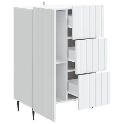 Sideboard with Drawer White 66 x 34.5 x 91.5 cm Engineered Wood