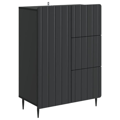 Sideboard with Drawer Black 66 x 34.5 x 91.5 cm Engineered Wood