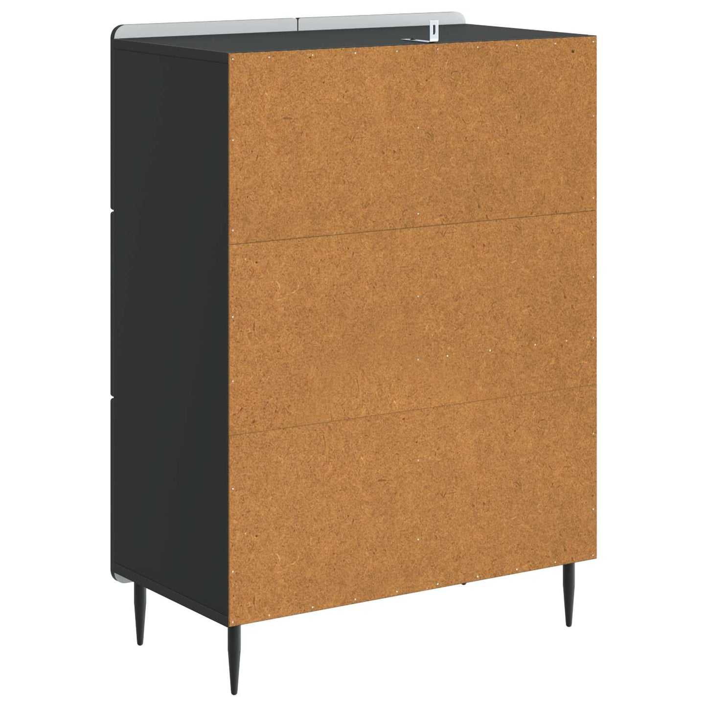Sideboard with Drawer Black 66 x 34.5 x 91.5 cm Engineered Wood