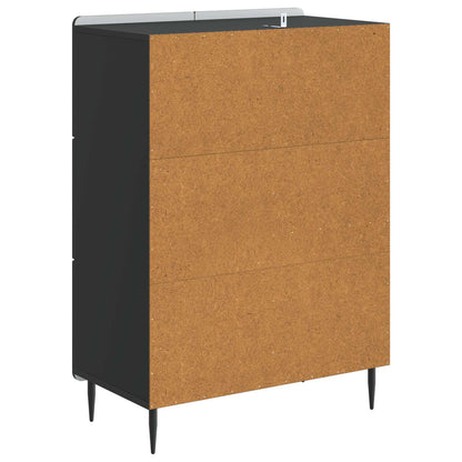 Sideboard with Drawer Black 66 x 34.5 x 91.5 cm Engineered Wood
