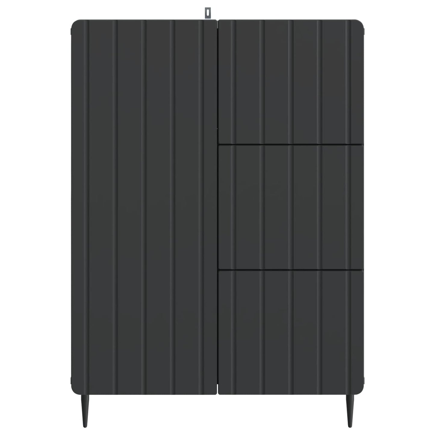 Sideboard with Drawer Black 66 x 34.5 x 91.5 cm Engineered Wood