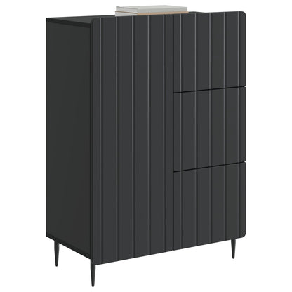 Sideboard with Drawer Black 66 x 34.5 x 91.5 cm Engineered Wood