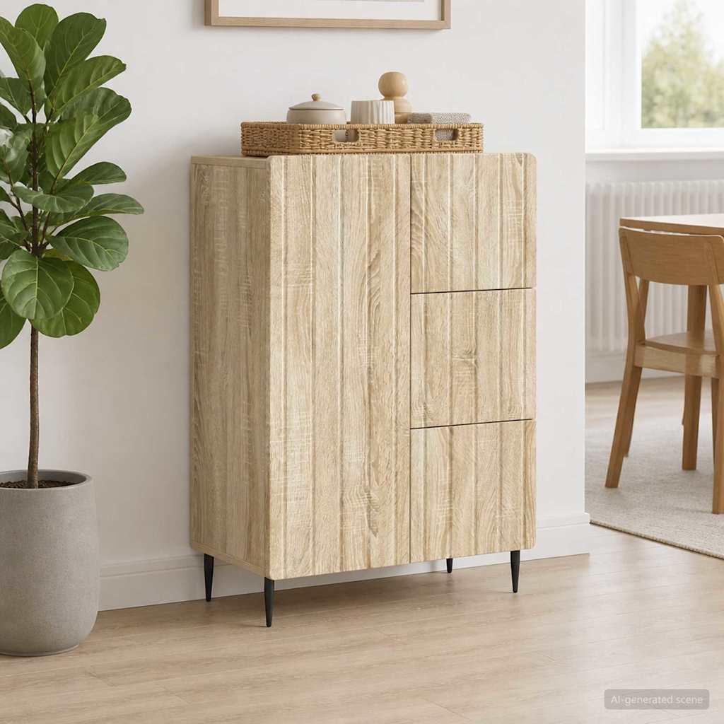 Sideboard Sonoma Oak 66 x 34.5 x 91.5 cm Engineered Wood