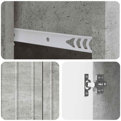 Sideboard Concrete Grey 66 x 34.5 x 91.5 cm Engineered Wood