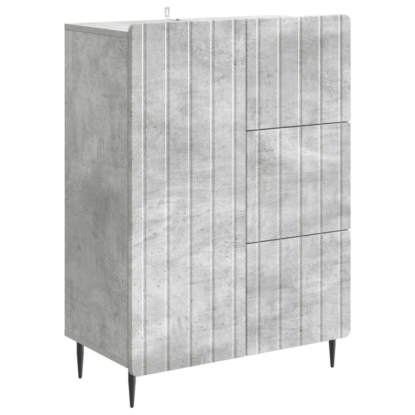 Sideboard Concrete Grey 66 x 34.5 x 91.5 cm Engineered Wood