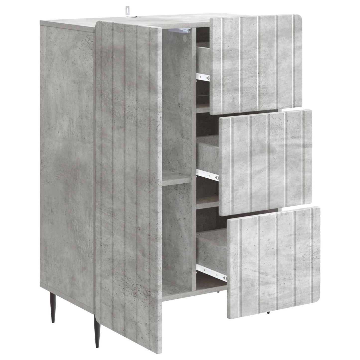 Sideboard Concrete Grey 66 x 34.5 x 91.5 cm Engineered Wood