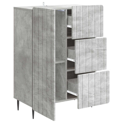 Sideboard Concrete Grey 66 x 34.5 x 91.5 cm Engineered Wood
