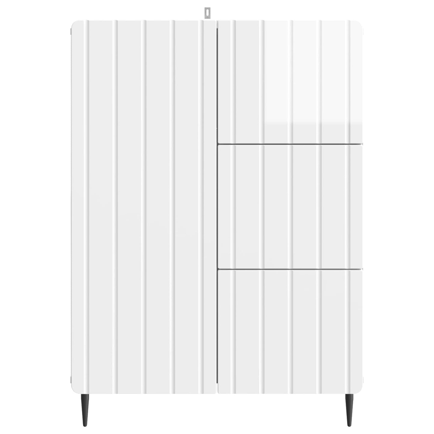 Sideboard High Gloss White 66 x 34.5 x 91.5 cm Engineered Wood