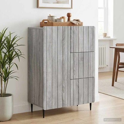 Sideboard Grey Sonoma 66 x 34.5 x 91.5 cm Engineered Wood