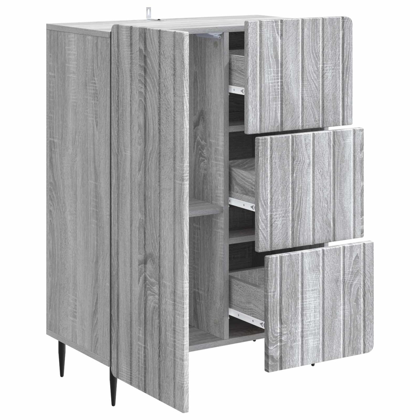 Sideboard Grey Sonoma 66 x 34.5 x 91.5 cm Engineered Wood