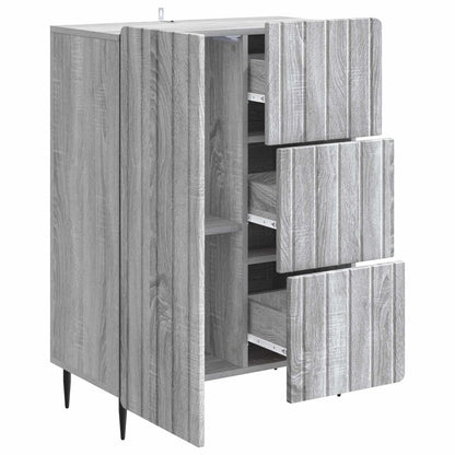 Sideboard Grey Sonoma 66 x 34.5 x 91.5 cm Engineered Wood
