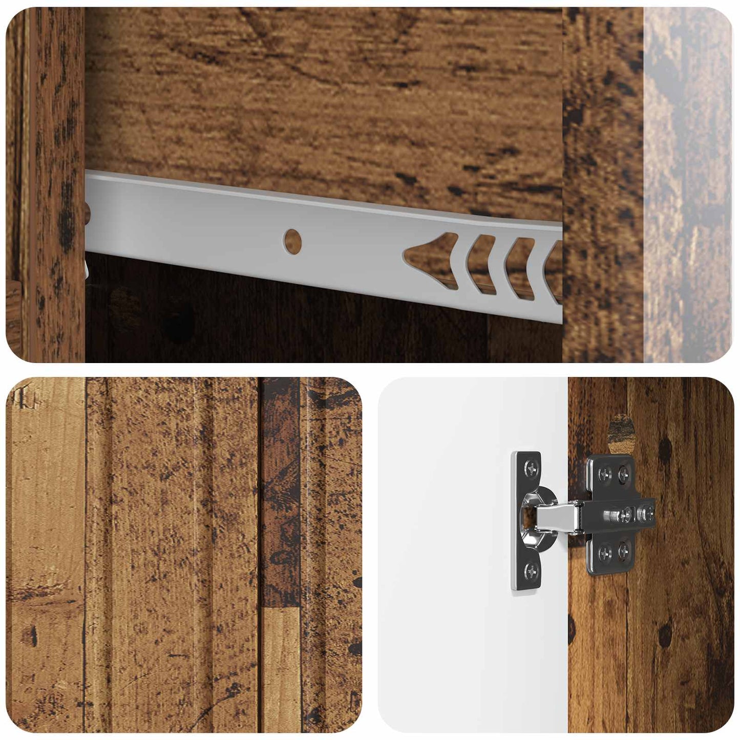 Sideboard Old Wood 66 x 34.5 x 91.5 cm Engineered Wood