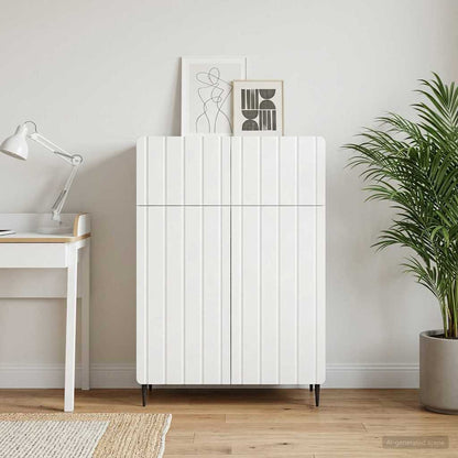 Sideboard with Drawer White 66 x 34.5 x 92 cm Engineered Wood
