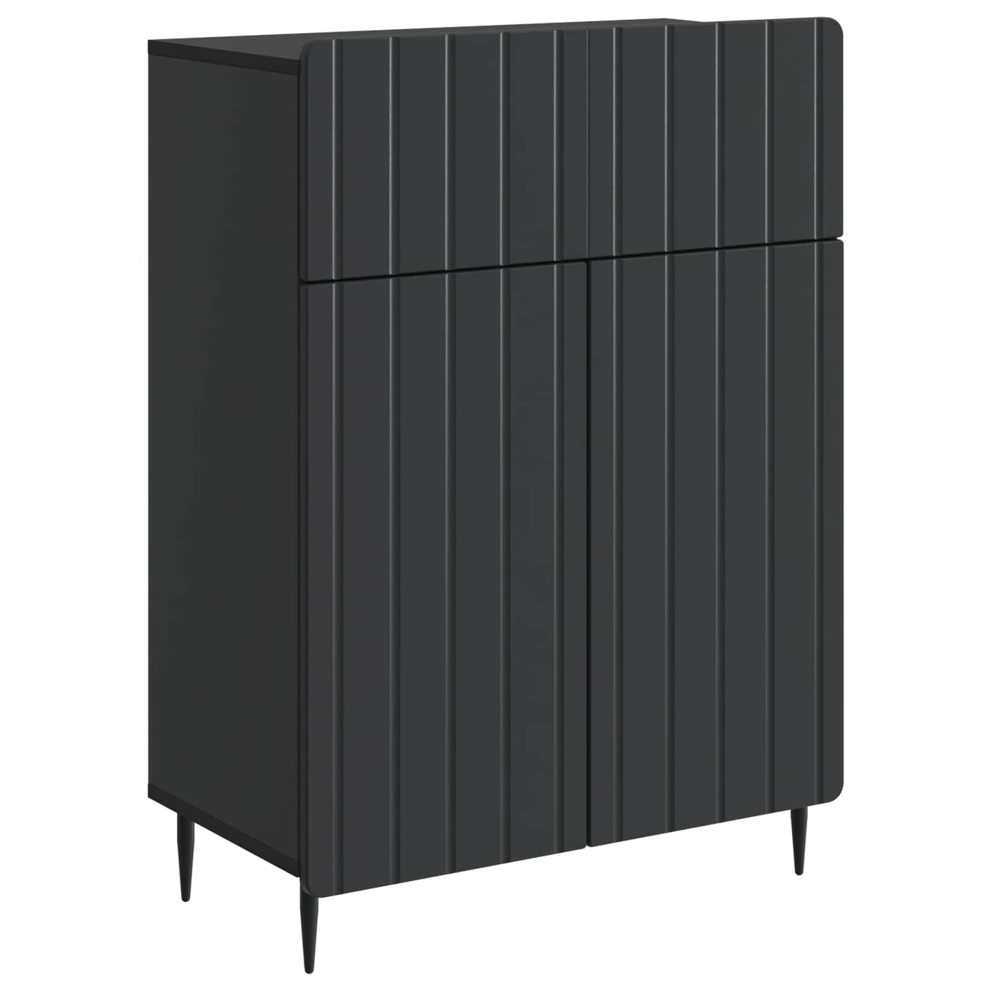 Sideboard with Drawer Black 66 x 34.5 x 92 cm Engineered Wood