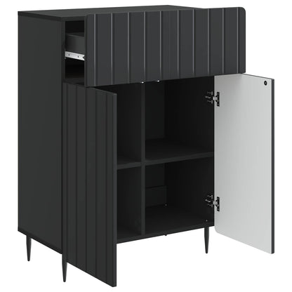 Sideboard with Drawer Black 66 x 34.5 x 92 cm Engineered Wood