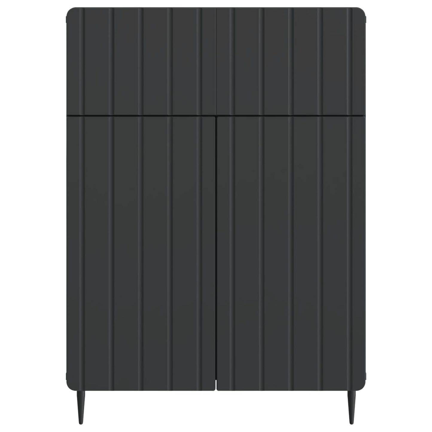 Sideboard with Drawer Black 66 x 34.5 x 92 cm Engineered Wood