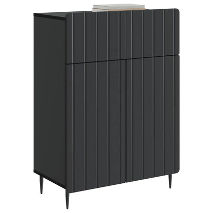 Sideboard with Drawer Black 66 x 34.5 x 92 cm Engineered Wood