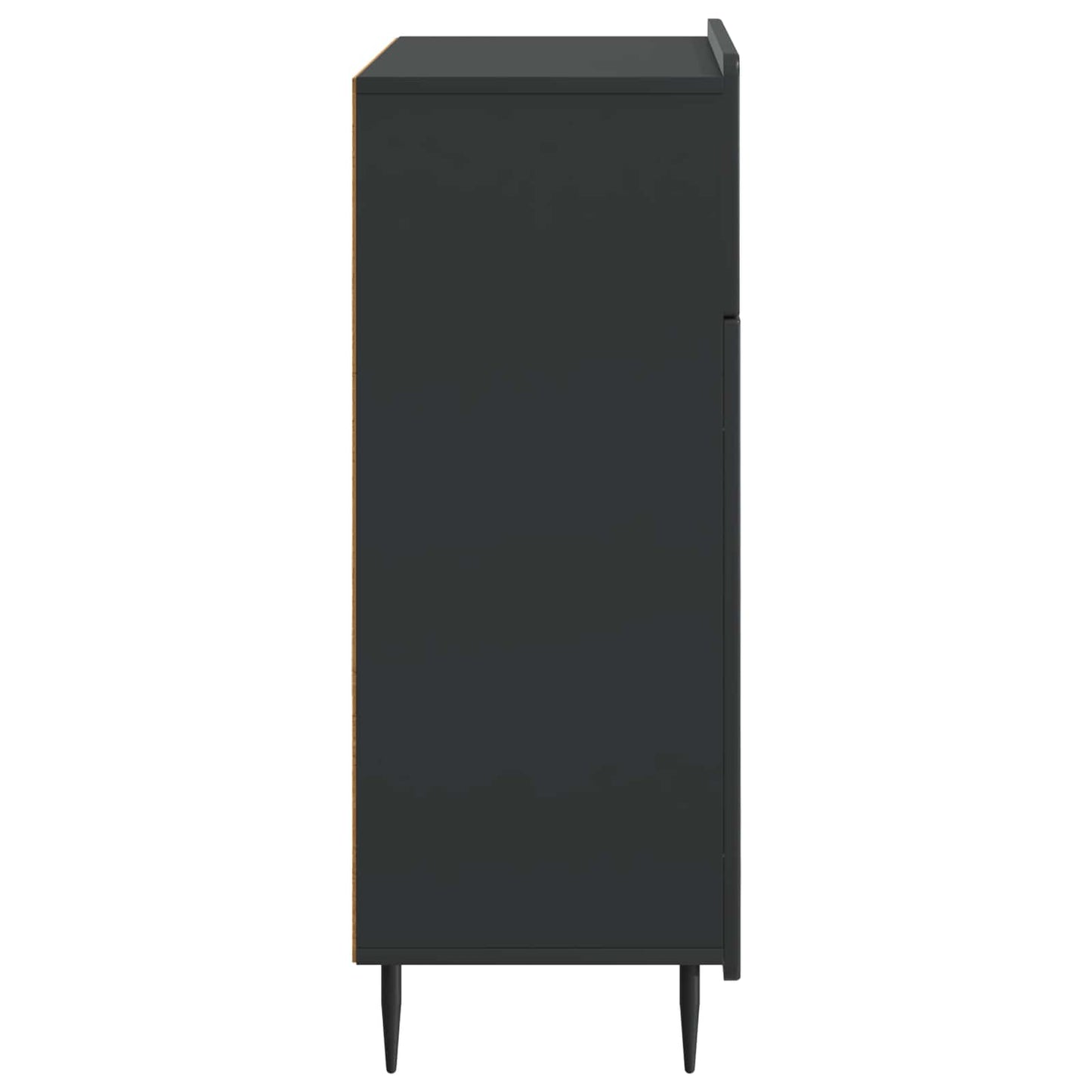 Sideboard with Drawer Black 66 x 34.5 x 92 cm Engineered Wood