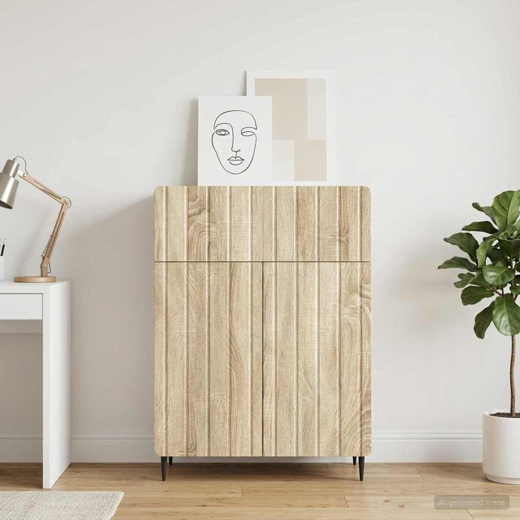 Sideboard Sonoma Oak 66 x 34.5 x 92 cm Engineered Wood