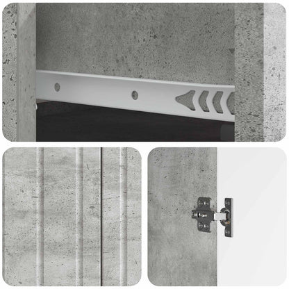 Sideboard Concrete Grey 66 x 34.5 x 92 cm Engineered Wood
