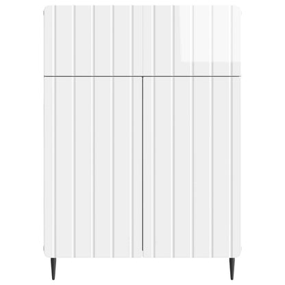 Sideboard High Gloss White 66 x 34.5 x 92 cm Engineered Wood