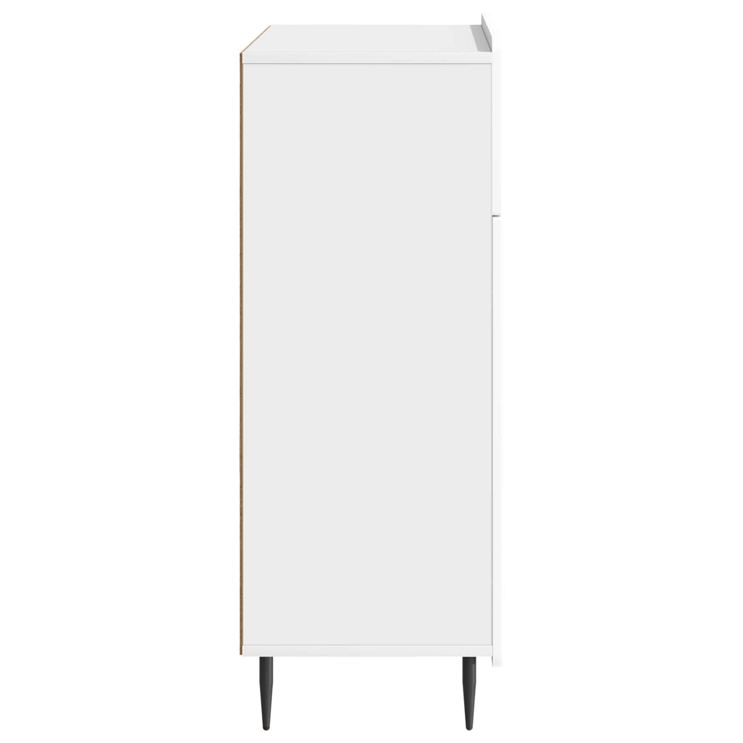 Sideboard High Gloss White 66 x 34.5 x 92 cm Engineered Wood