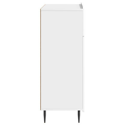 Sideboard High Gloss White 66 x 34.5 x 92 cm Engineered Wood
