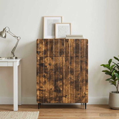 Sideboard Smoked Oak 66 x 34.5 x 92 cm Engineered Wood