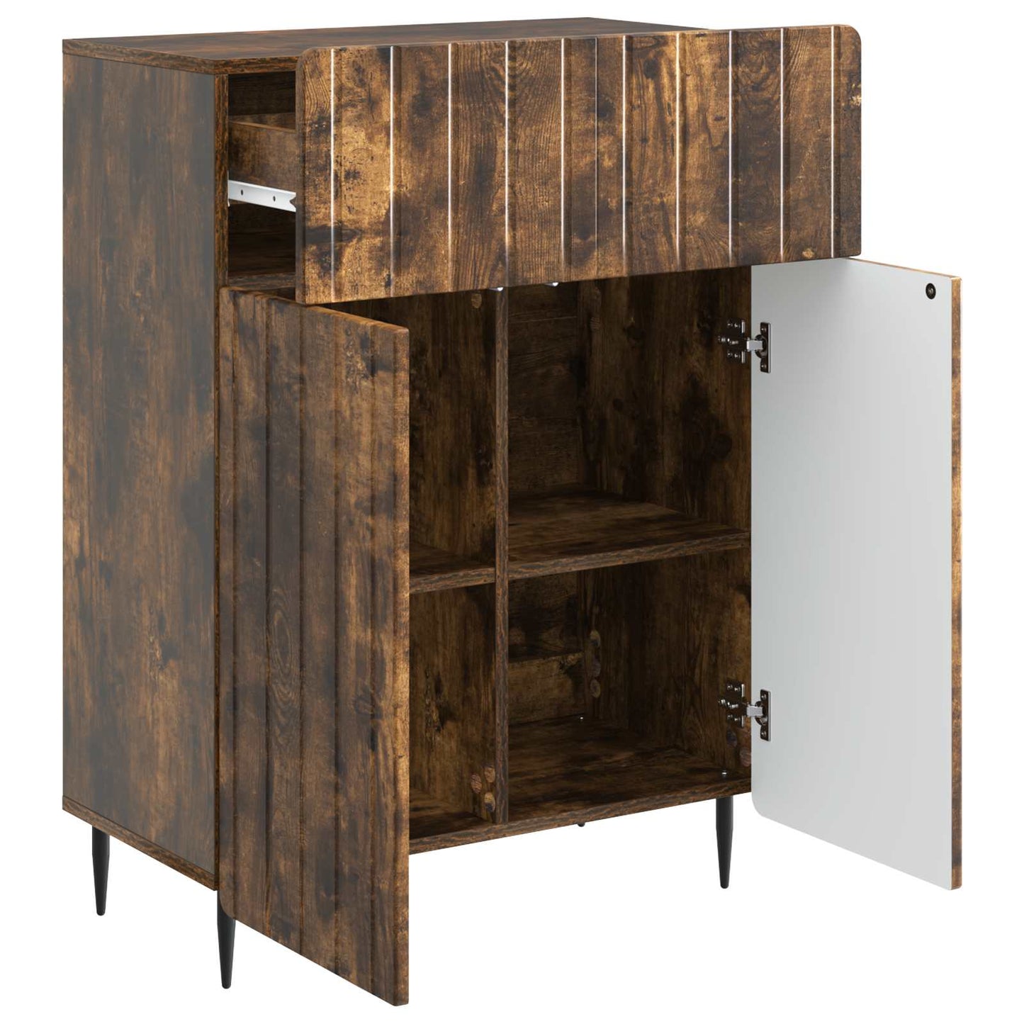 Sideboard Smoked Oak 66 x 34.5 x 92 cm Engineered Wood