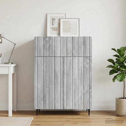 Sideboard Grey Sonoma 66 x 34.5 x 92 cm Engineered Wood