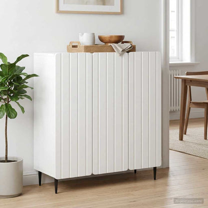 Sideboard White 89 x 34.5 x 82 cm Engineered Wood