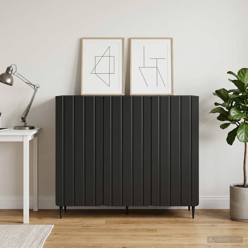 Sideboard Black 89 x 34.5 x 82 cm Engineered Wood