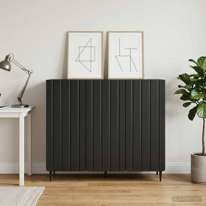 Sideboard Black 89 x 34.5 x 82 cm Engineered Wood