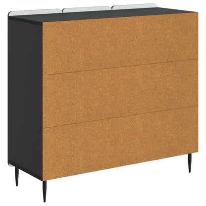 Sideboard Black 89 x 34.5 x 82 cm Engineered Wood