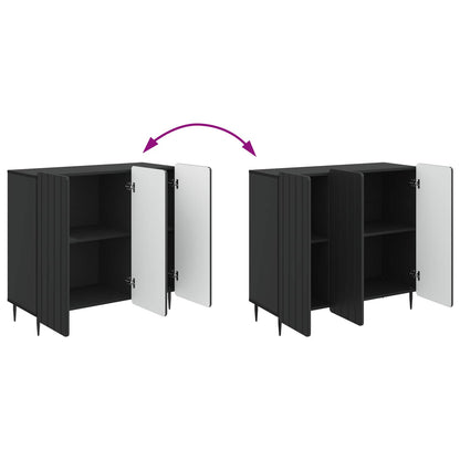 Sideboard Black 89 x 34.5 x 82 cm Engineered Wood