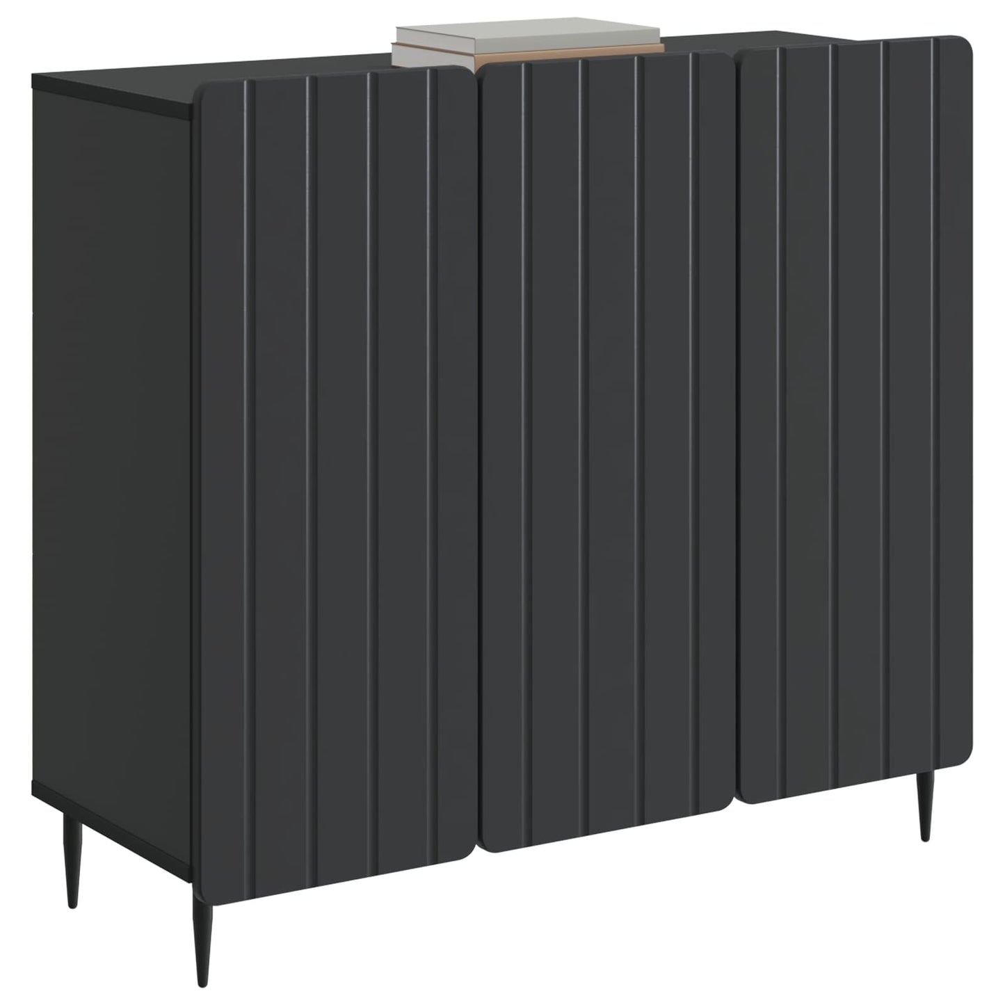 Sideboard Black 89 x 34.5 x 82 cm Engineered Wood