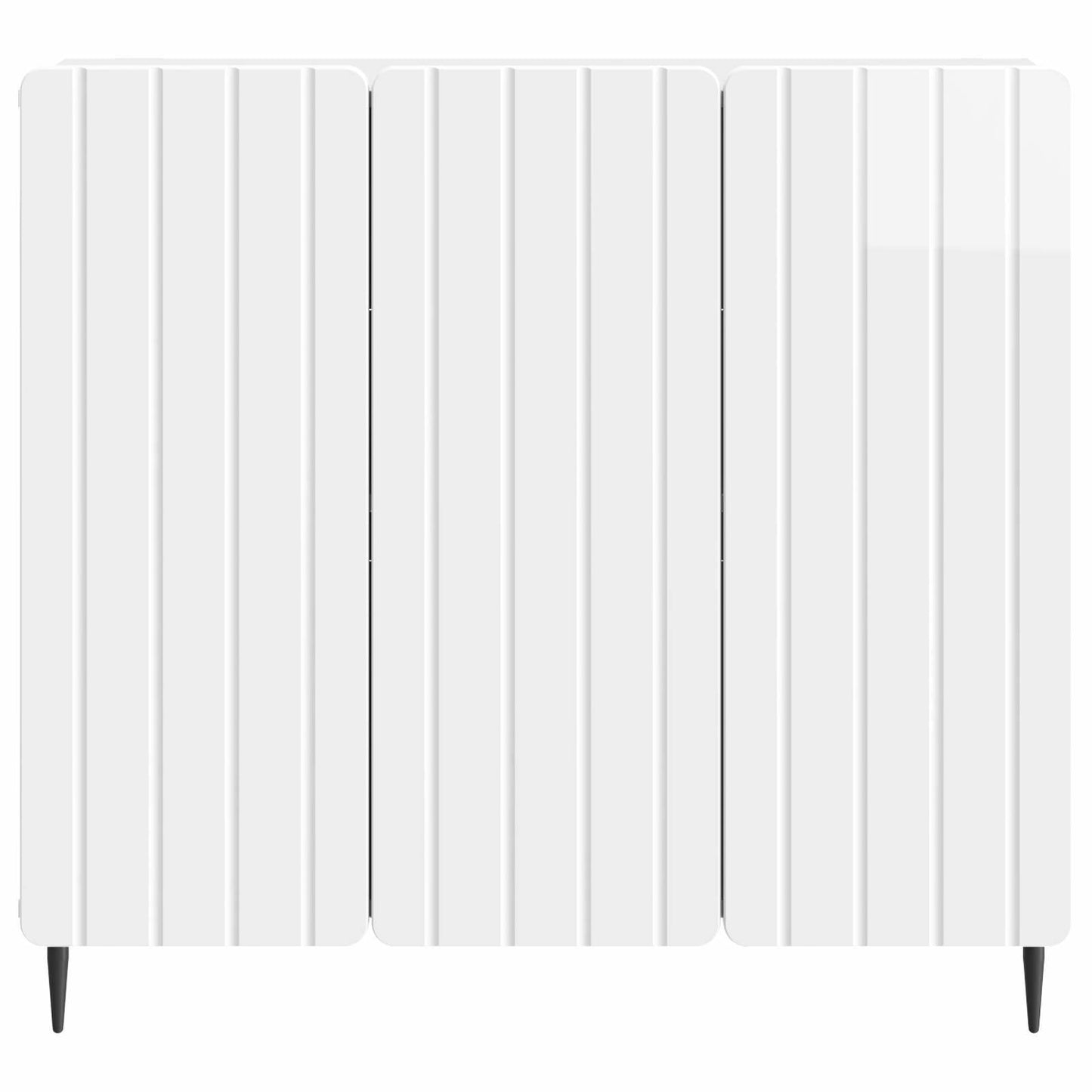 Sideboard High Gloss White 89 x 34.5 x 82 cm Engineered Wood